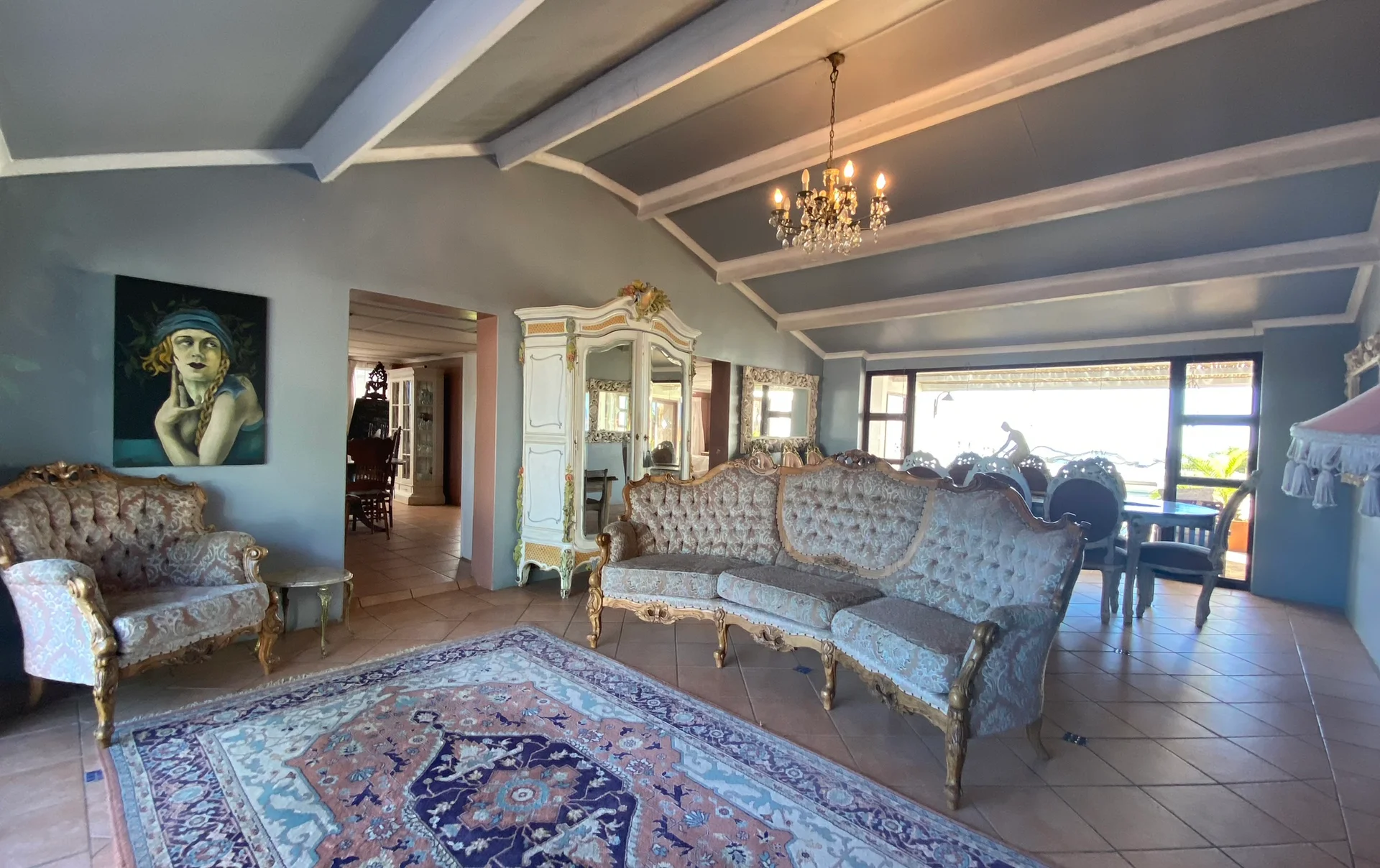 Cosy self-catering apartment interior at Schafli Manor